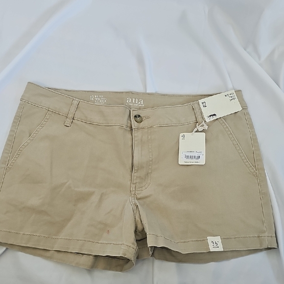 a.n.a Pants - a.n.a Tan Cargo Shorts with Flat Front and Belt Loops